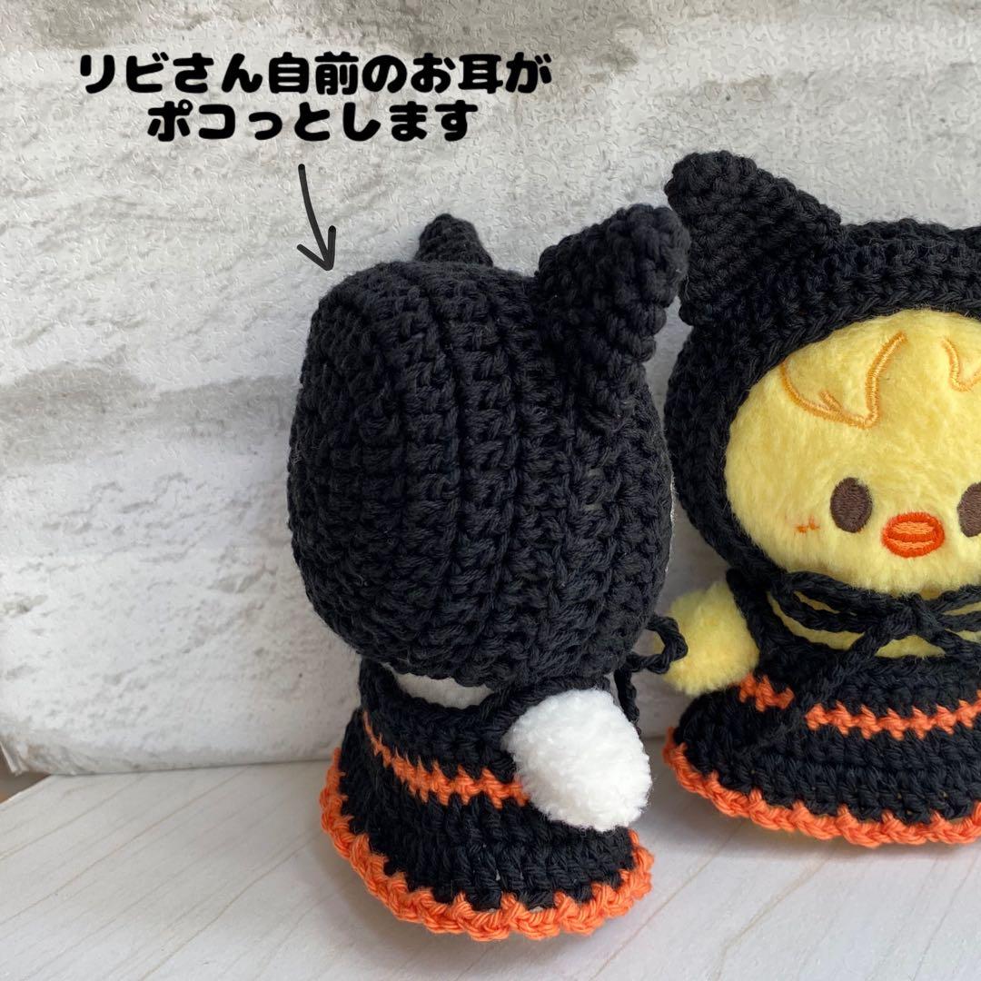 SKZOO 10cm ぬい服 猫耳ボンネット＋ワンピースセット