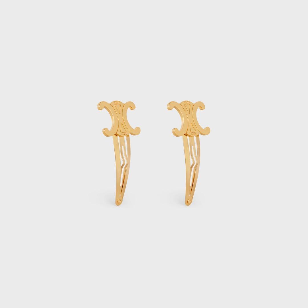 【新品未使用品 レシート付き】CELINE スナップ ヘアクリップ 2つセット