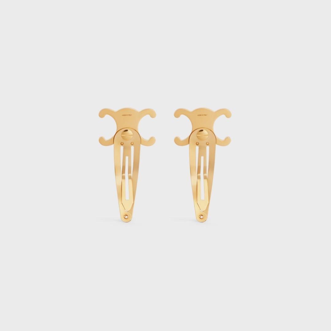 【新品未使用品 レシート付き】CELINE スナップ ヘアクリップ 2つセット