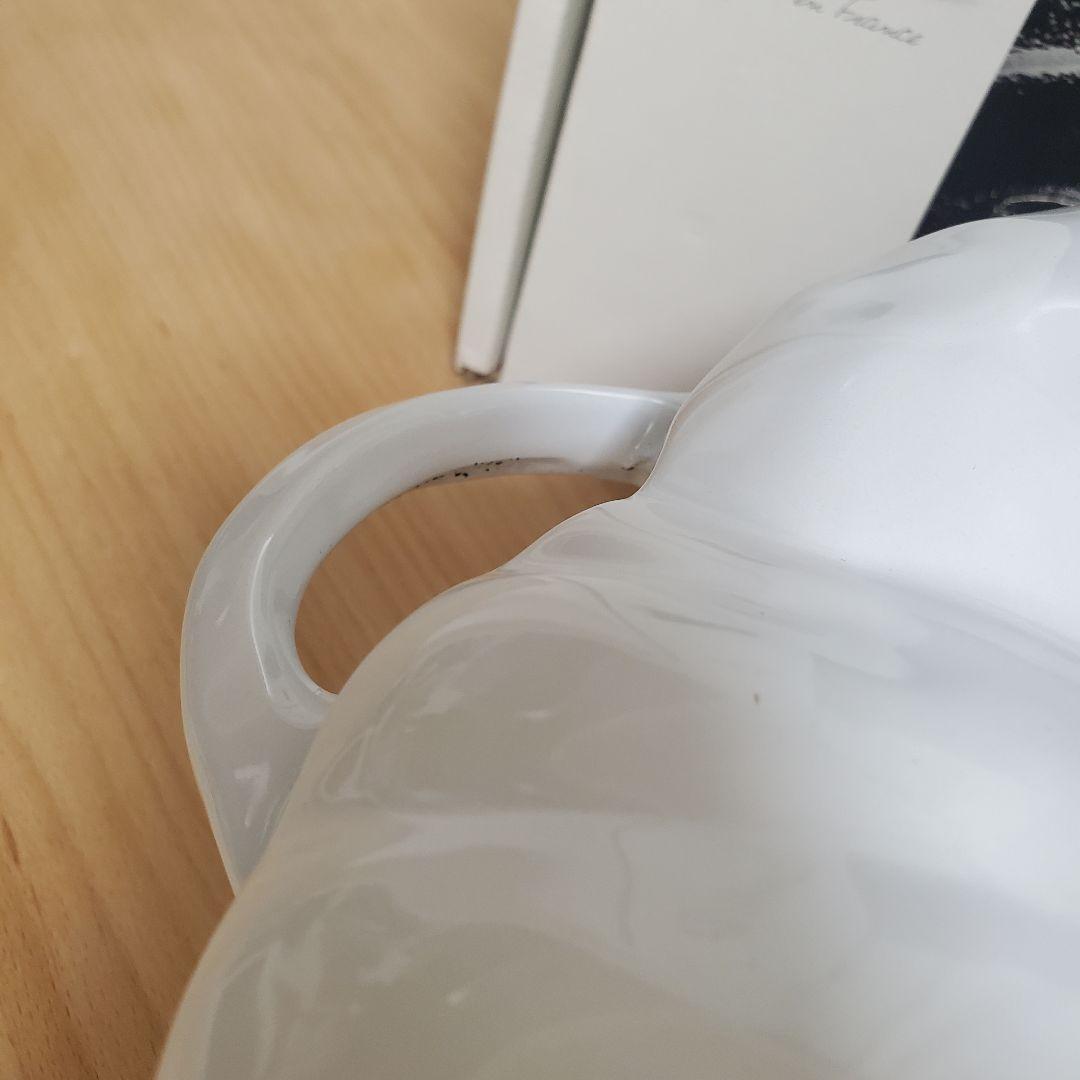 STAUB パンプキン 24cm ホワイト ストウブ パンプキンココット 真鍮