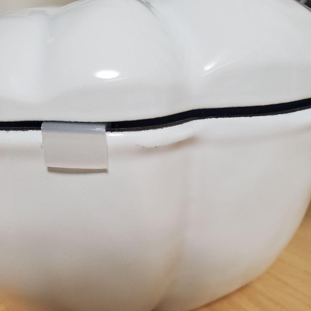 STAUB パンプキン 24cm ホワイト ストウブ パンプキンココット 真鍮