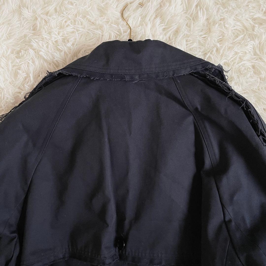 美品　XLサイズ　ディオールオム　オブリーク　トレンチコート　ダメージ加工　濃紺