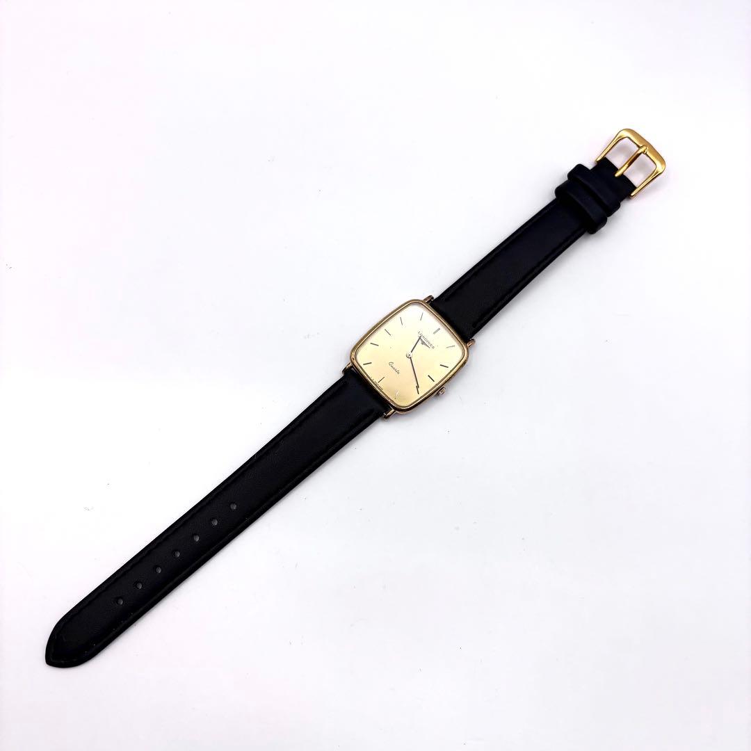 LONGINES ロンジン ゴールド文字盤 スクエア クォーツ 稼動 状態考慮