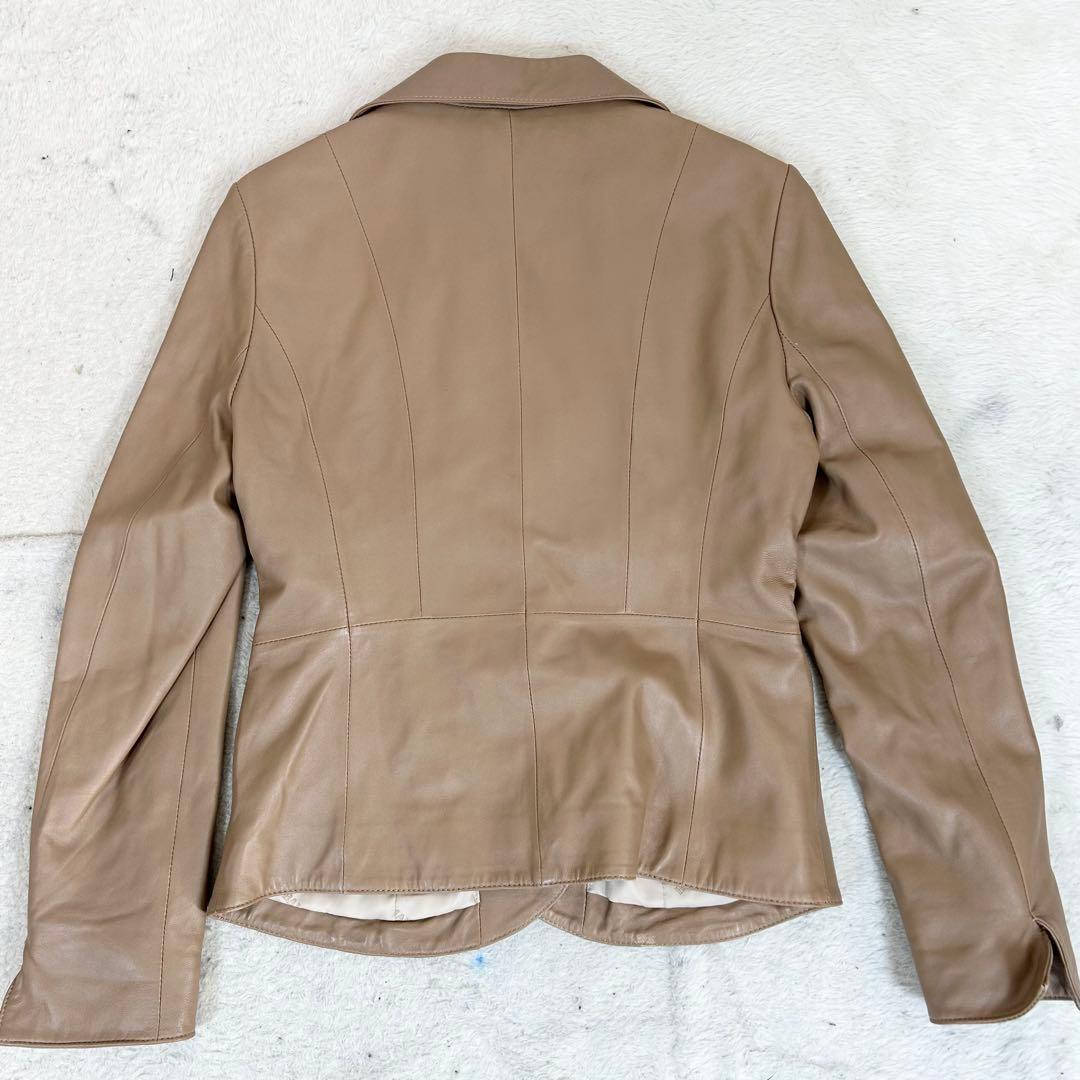 美品❗️BALMAIN ラムレザー　ジャケット　羊革　銀ボタン　S