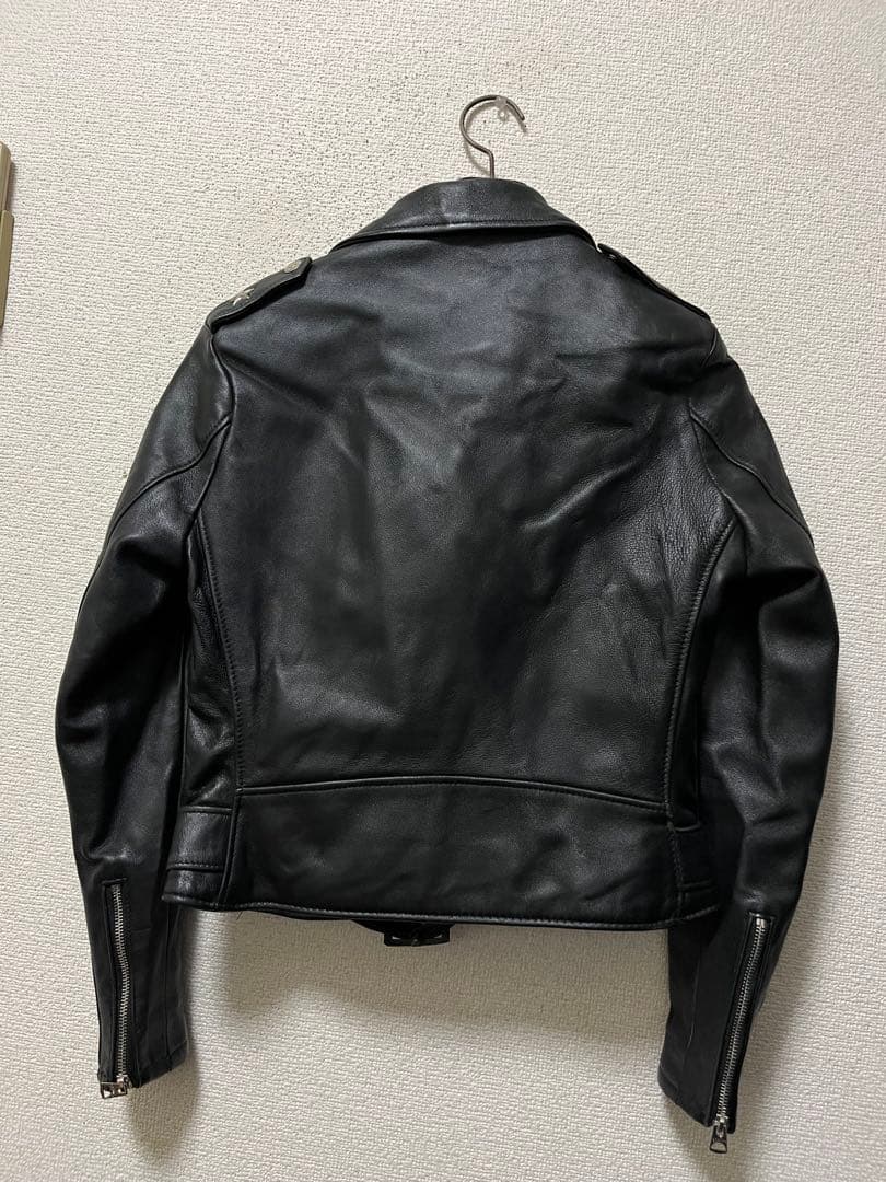 USA製　ショット　ワンスター　ダブルレザーライダース　/M　ブラック　本革羊革