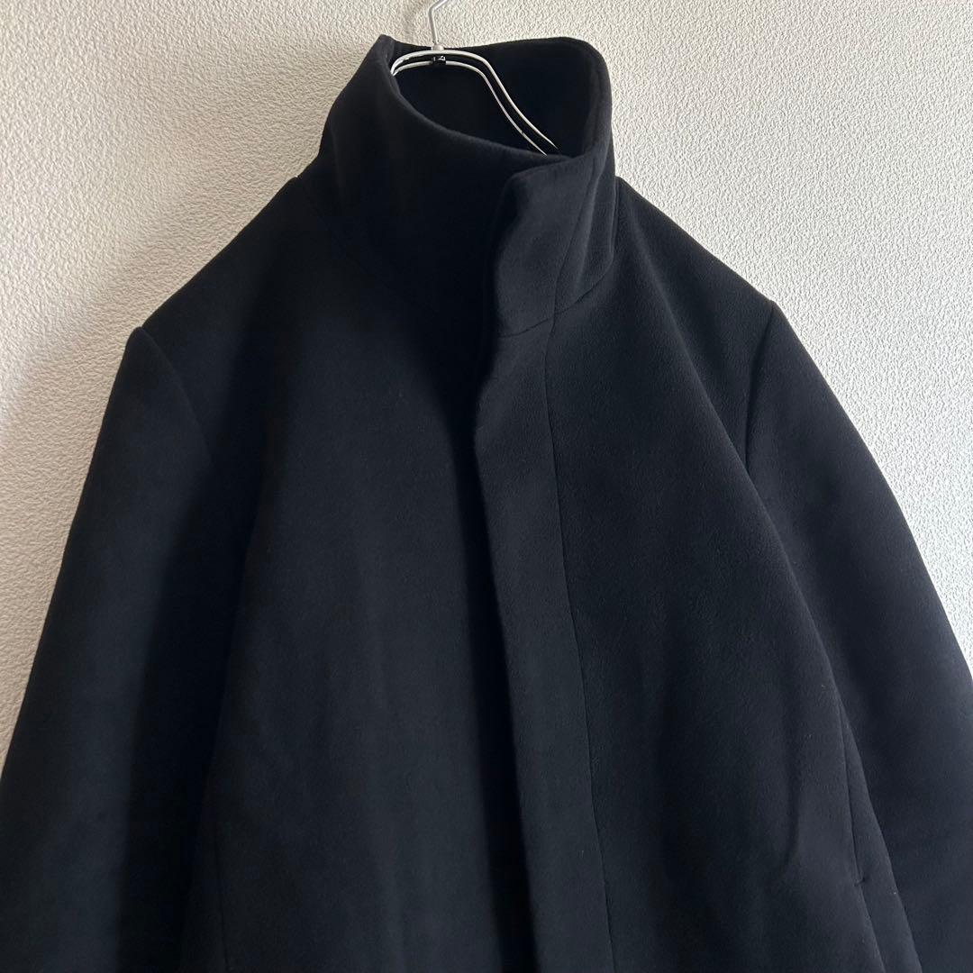 ATTACHMENT アタッチメント スタンドカラーコート カシミヤ混 黒