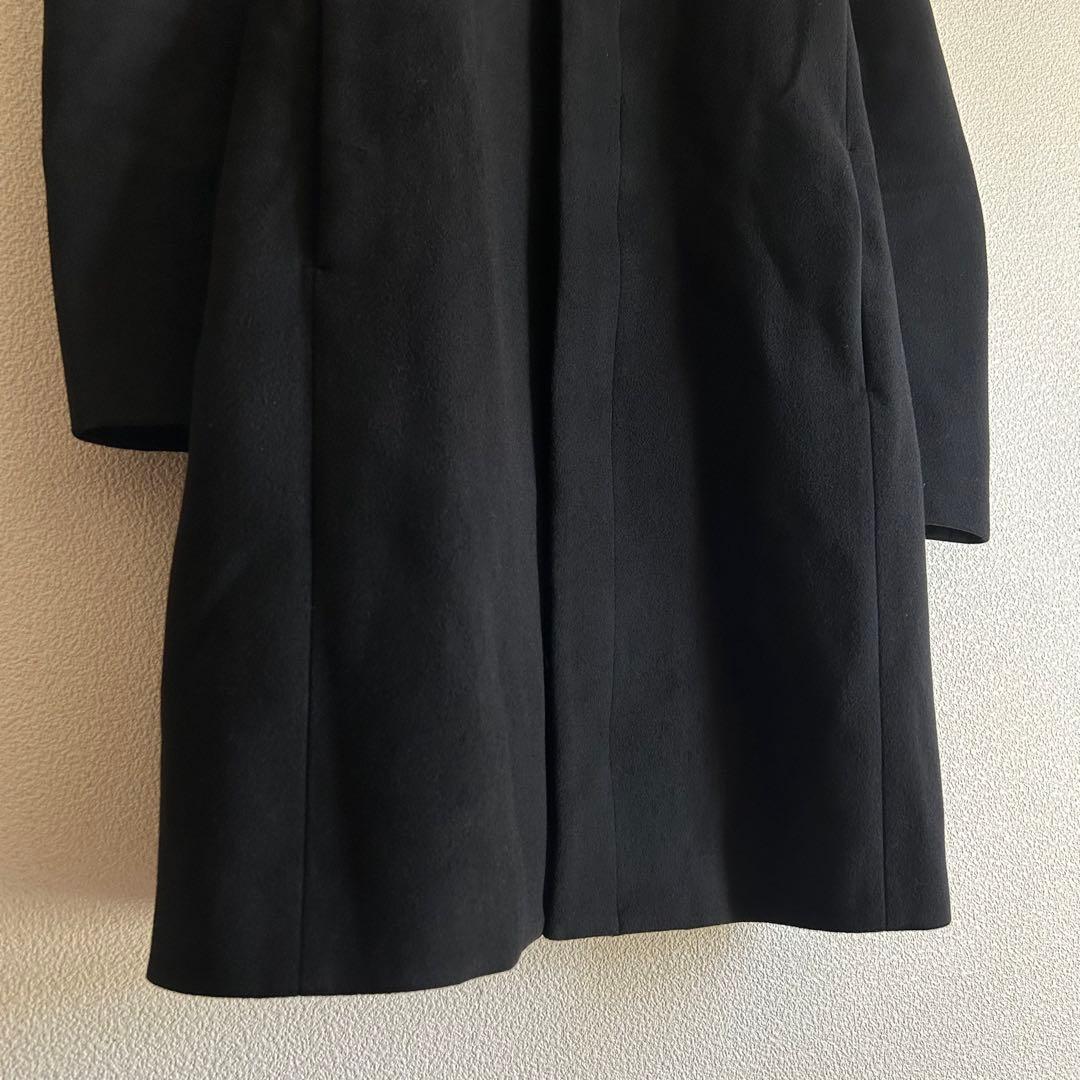 ATTACHMENT アタッチメント スタンドカラーコート カシミヤ混 黒