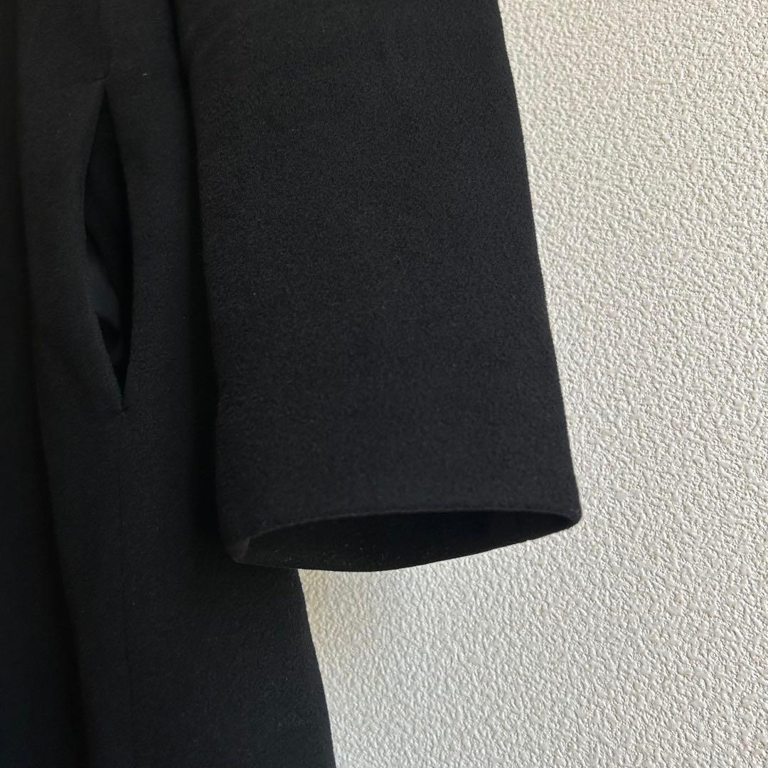 ATTACHMENT アタッチメント スタンドカラーコート カシミヤ混 黒