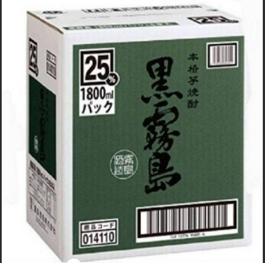 A558 黒霧島 25度 1.8L パック 6本セット