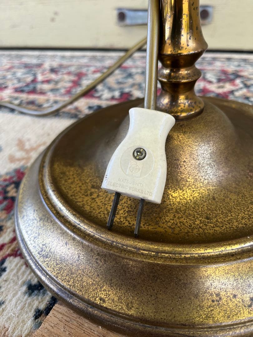 ぱせり　真鍮フロアライトクラシック 狩猟画 ランプシェード