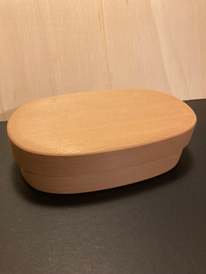 【新品　未使用】大館　曲げわっぱ　弁当　鎌田曲げわっぱ製　●貴重な天然秋田杉使用