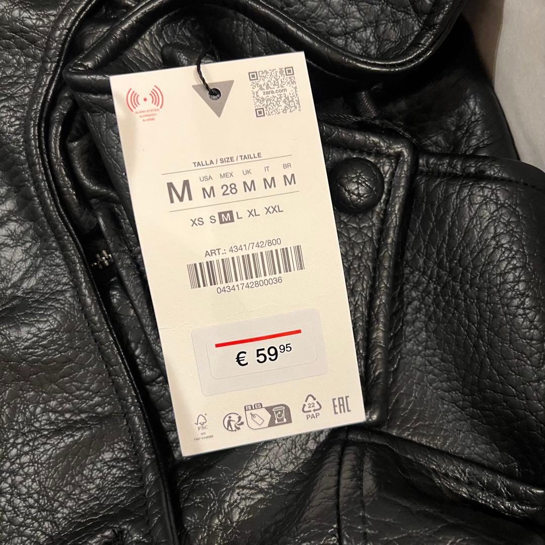 M*】様 【新品未使用】ZARA フェイクレザージャケット M 正規品