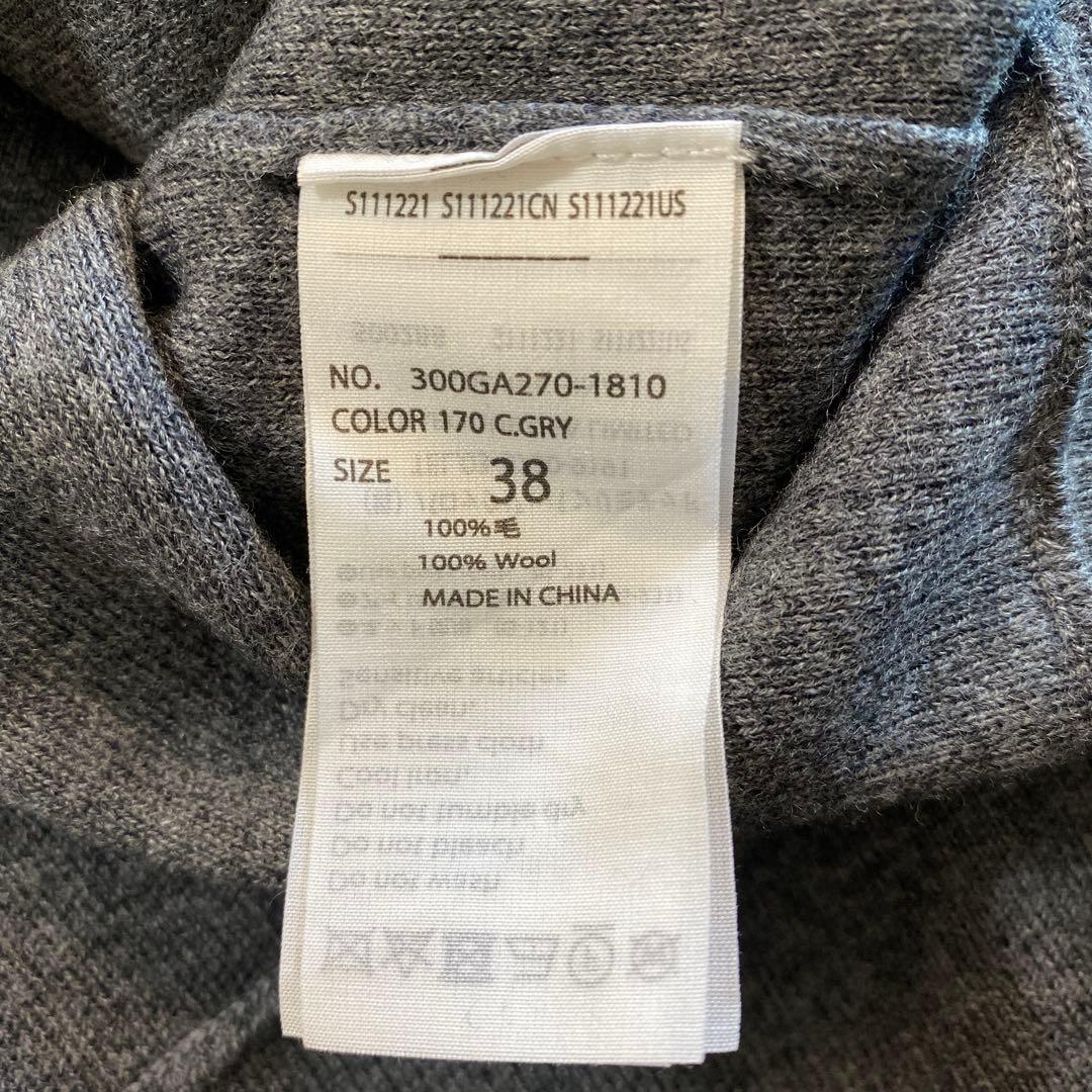 【未使用品】ENFÖLD キャッシュタッチ　長袖ニットセーター 38 グレー