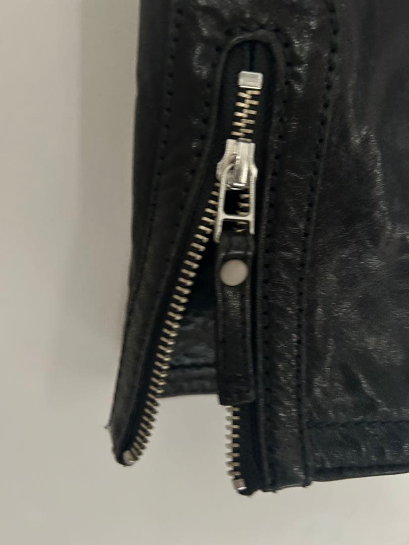 BURBERRY BLUE LABEL ダブルライダースジャケット 羊革 黒38