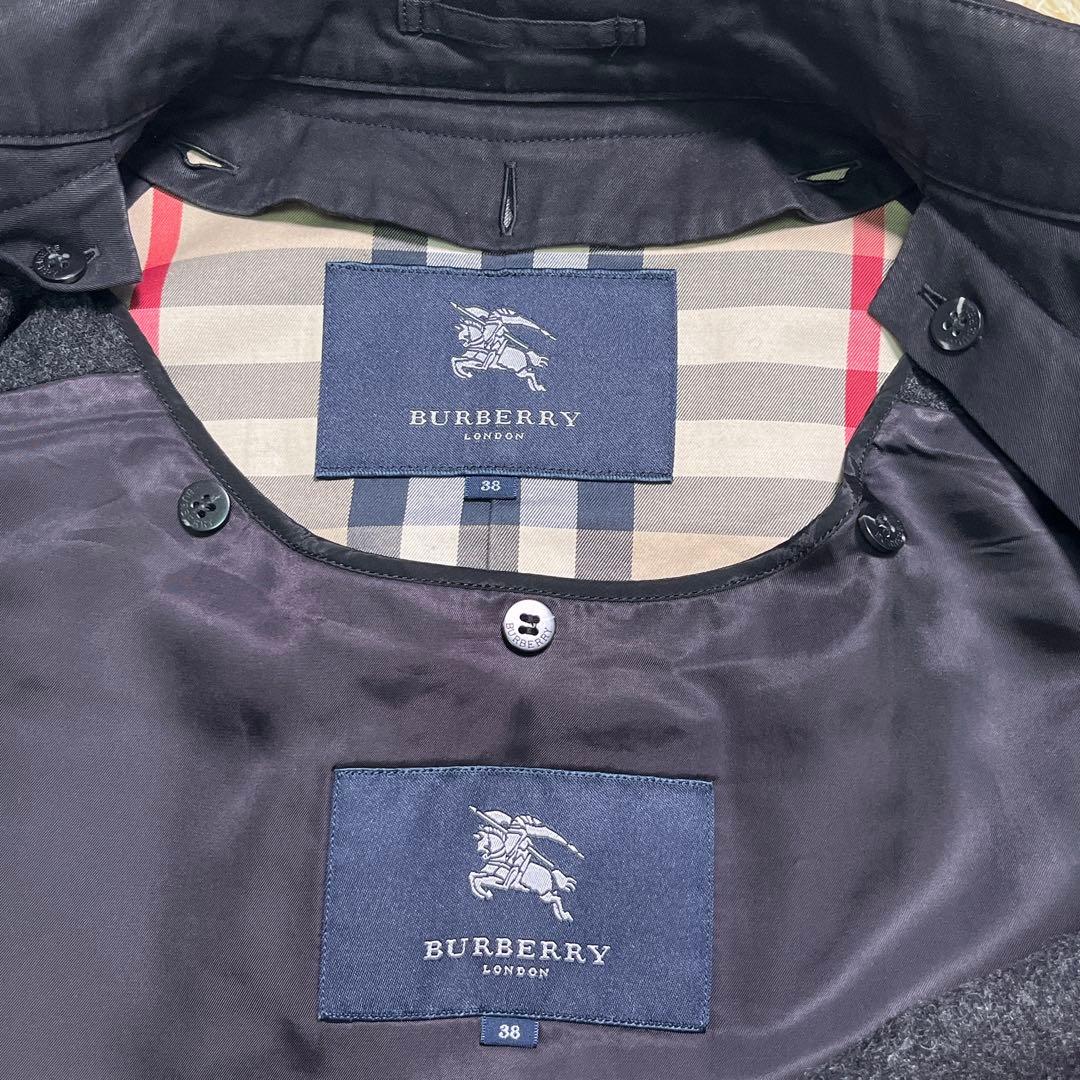 美品　バーバリーロンドン　トレンチコート　黒　ライナー　メガチェック　ベルト