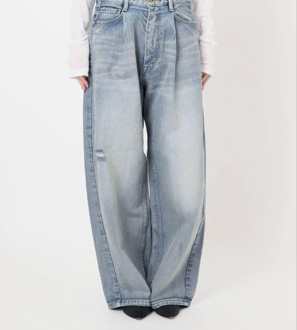 Spick & Span 『5 1/2』タックバレルデニム
