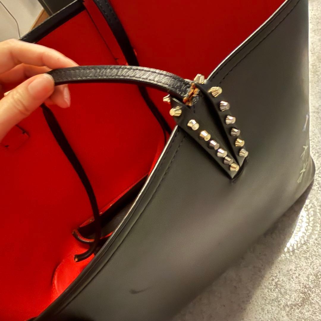 Christian Louboutinトートバッグ アートプリント　持ち手ちぎれ