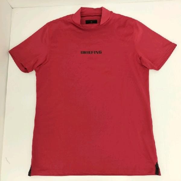 BRIEFING モックネック Tシャツ L 2枚セット 半袖 長袖 赤 ゴルフ