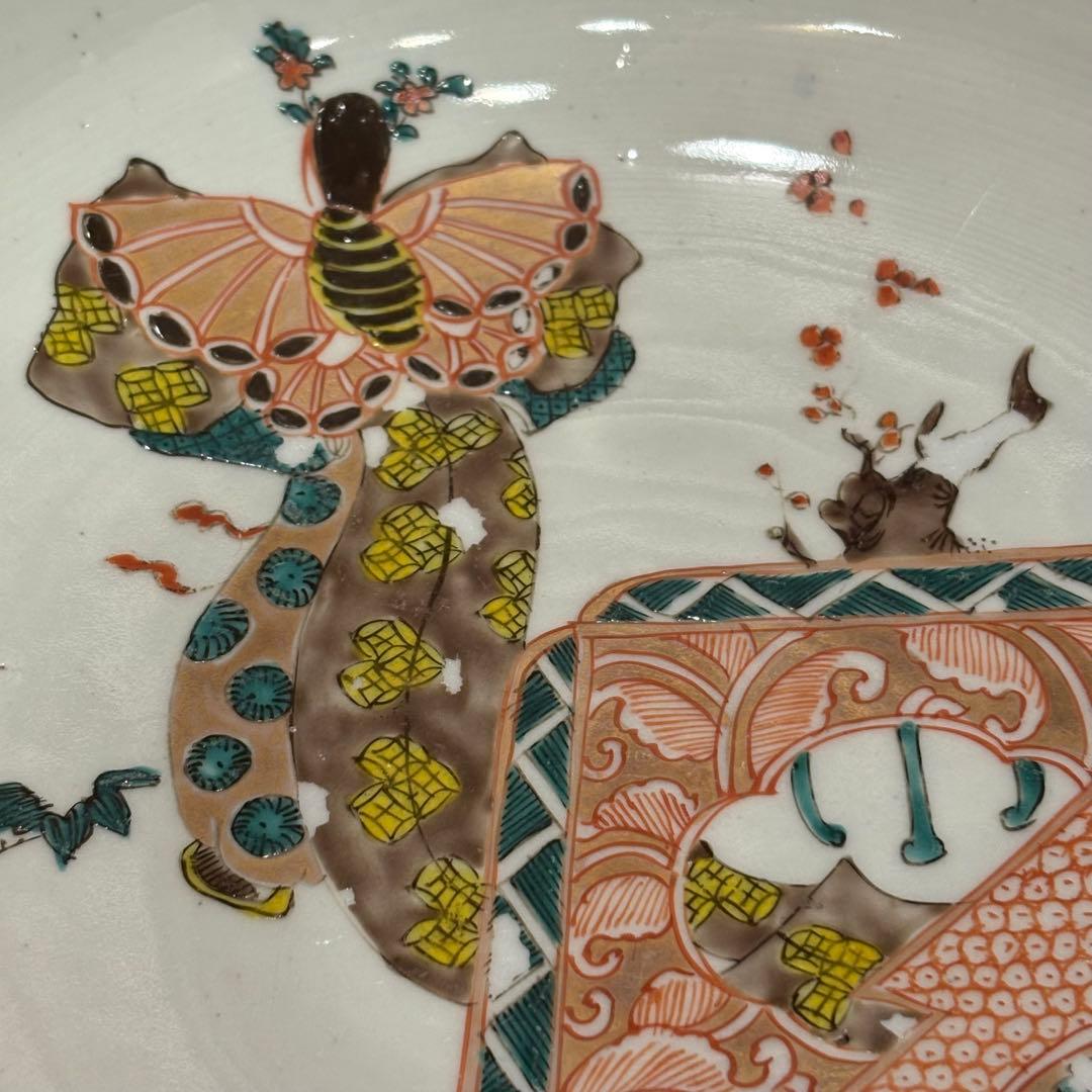 江戸時代　能舞古伊万里　赤絵　鉢