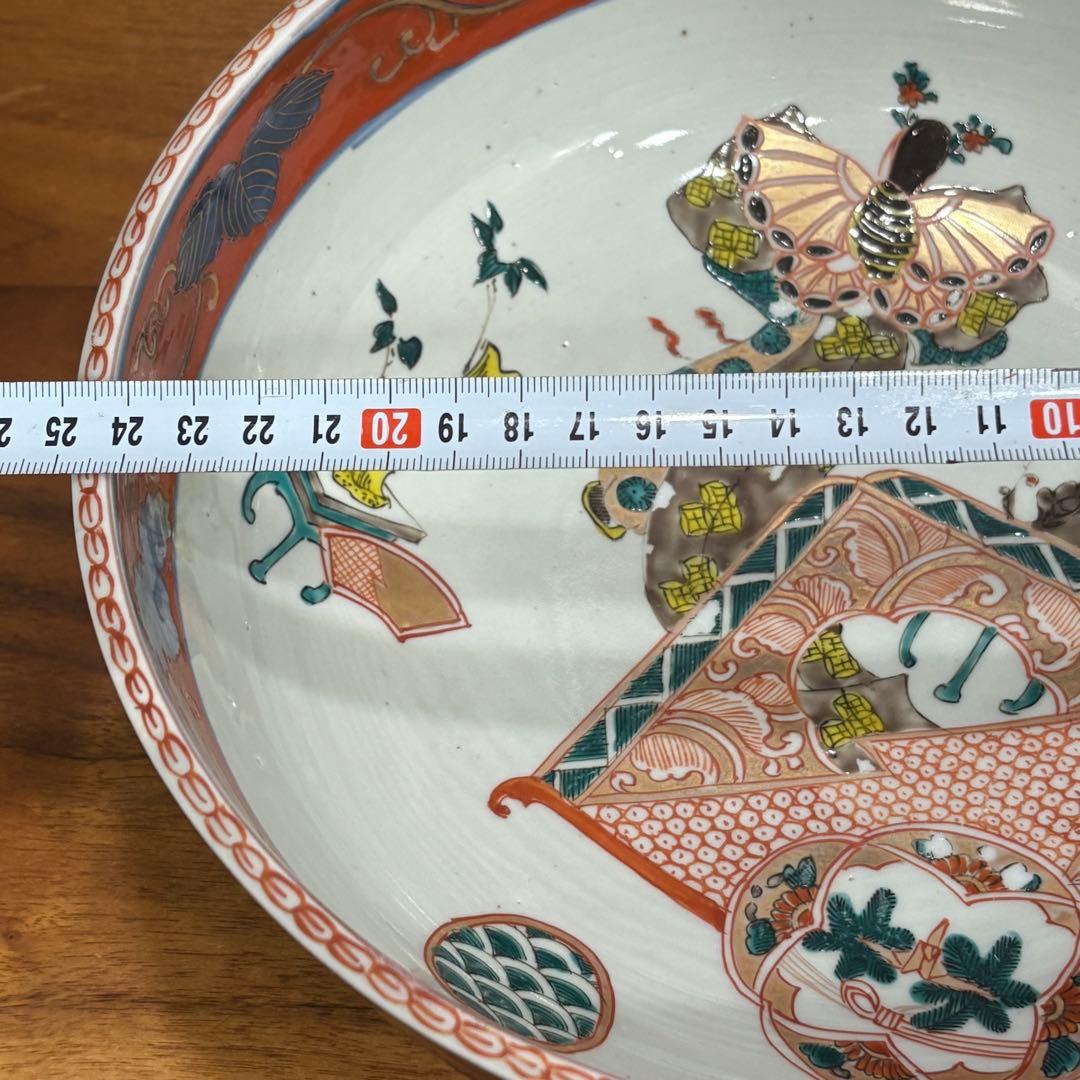 江戸時代　能舞古伊万里　赤絵　鉢