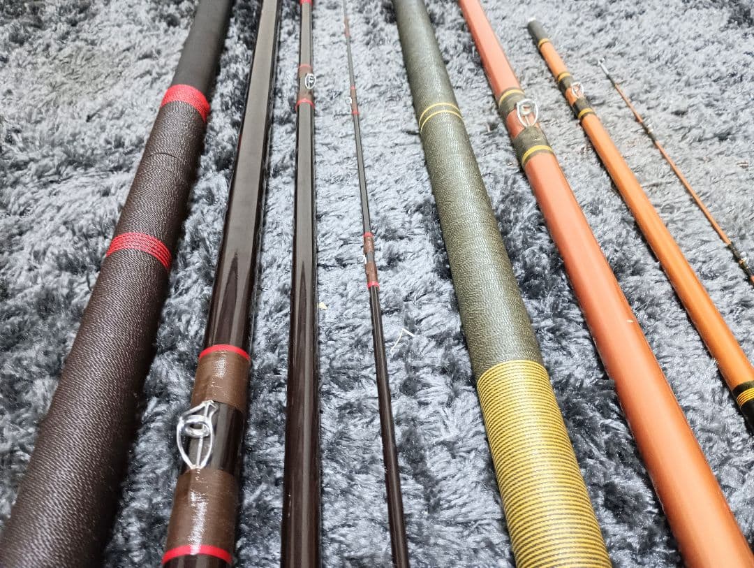 4本継ぎ石鯛竿5.2m&4.7mまとめて２本！グラス製