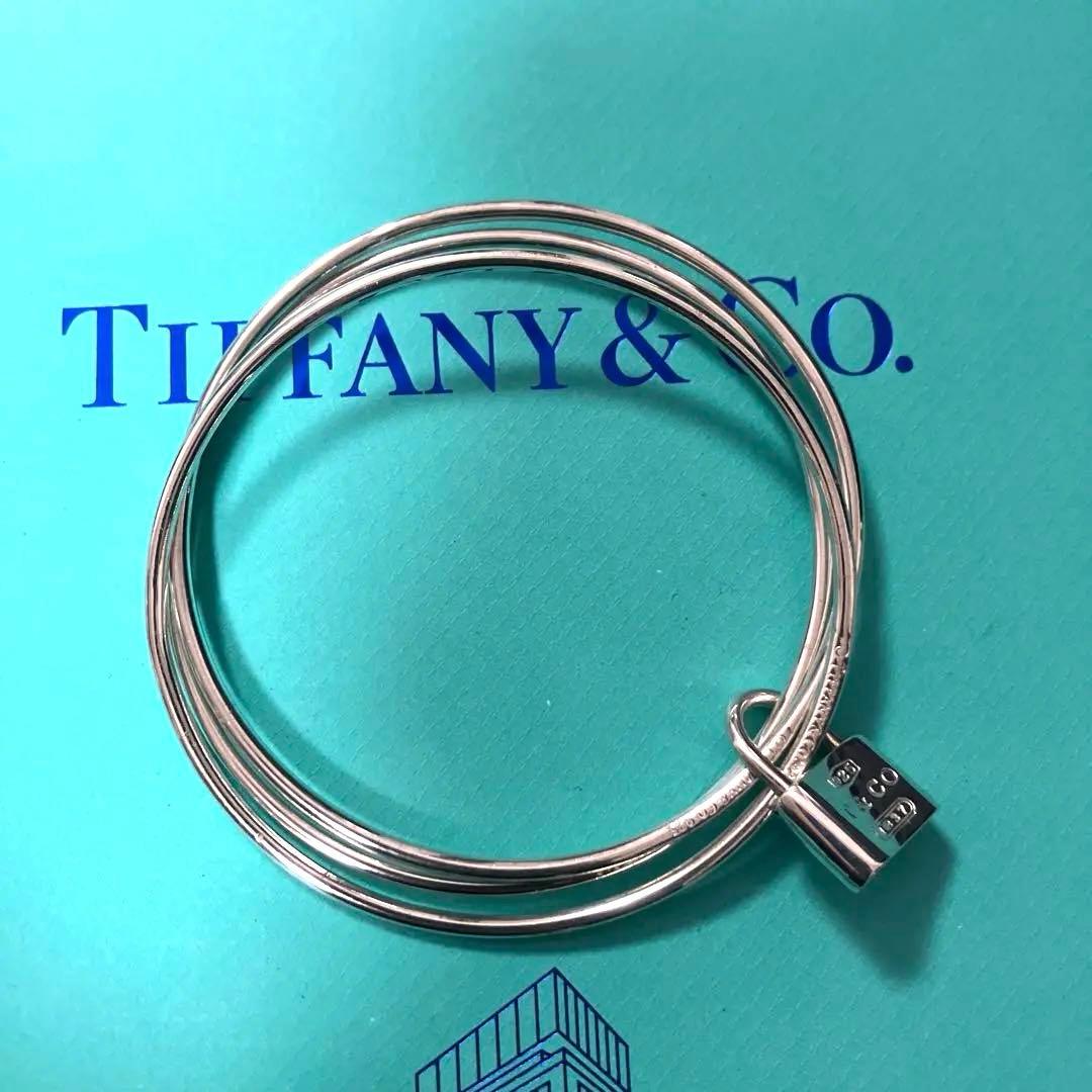 □研磨済み□TIFFANY&Co. ティファニー3連フープカデナロックバングル