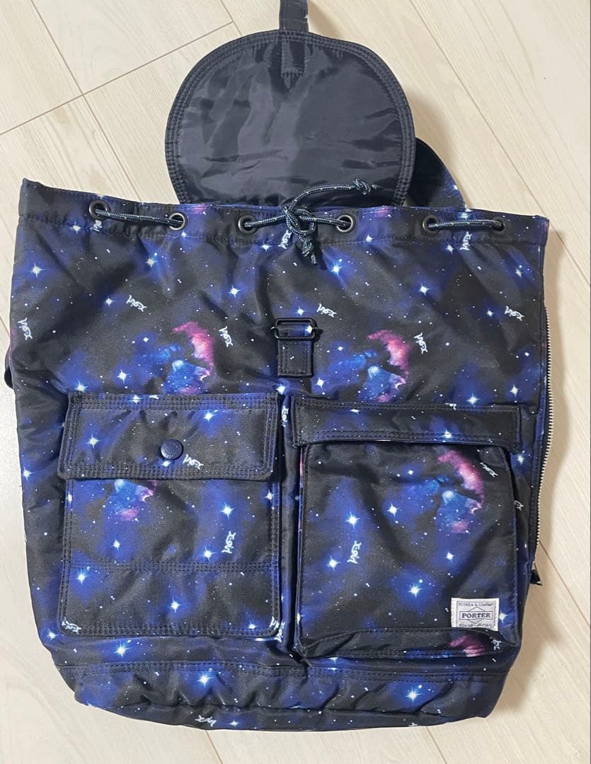 Porter×X-girl 限定コラボ　宇宙柄 コズミック　ナイロンリュック
