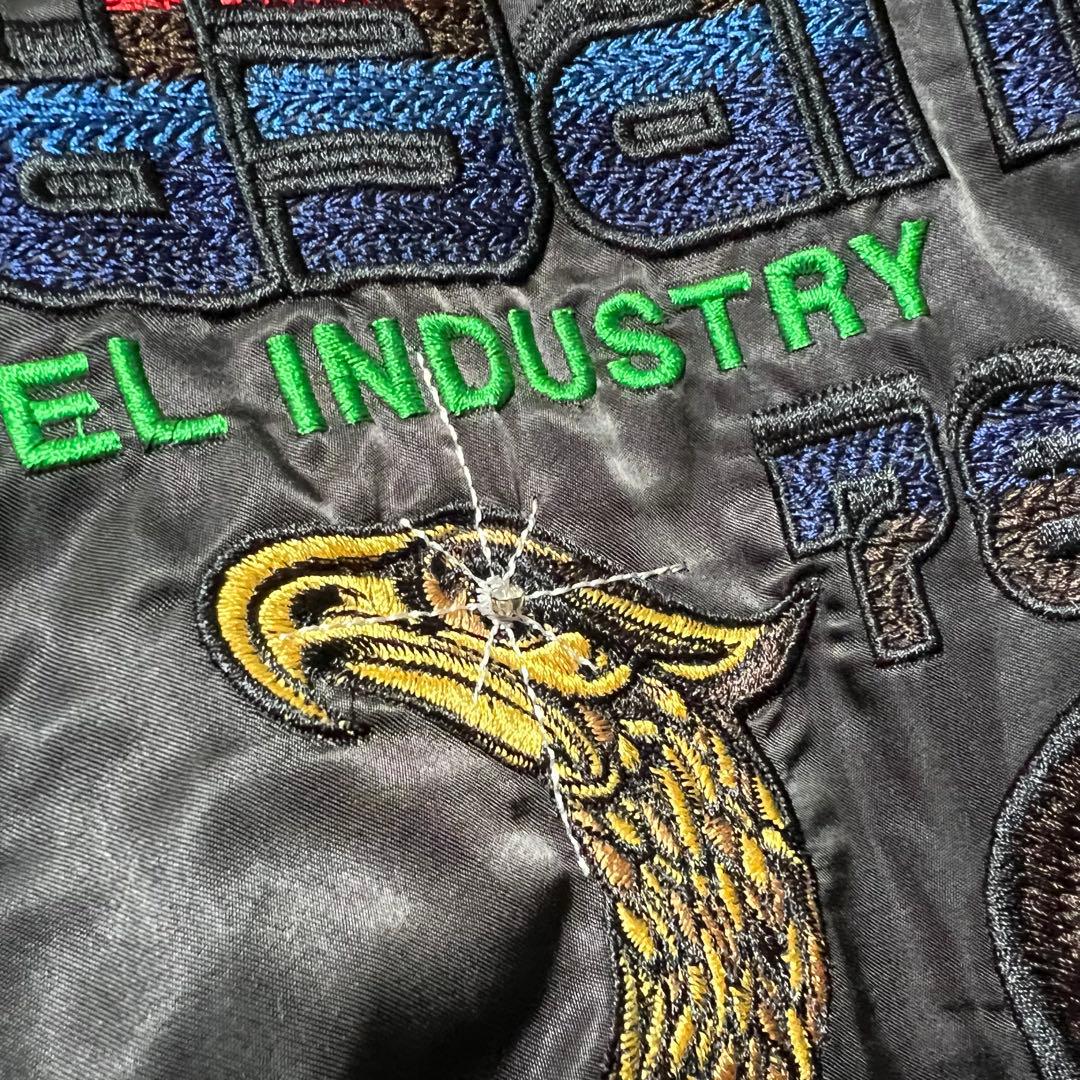 DIESEL ディーゼル　スカジャン　リバーシブル　刺繍　ベロア　XL