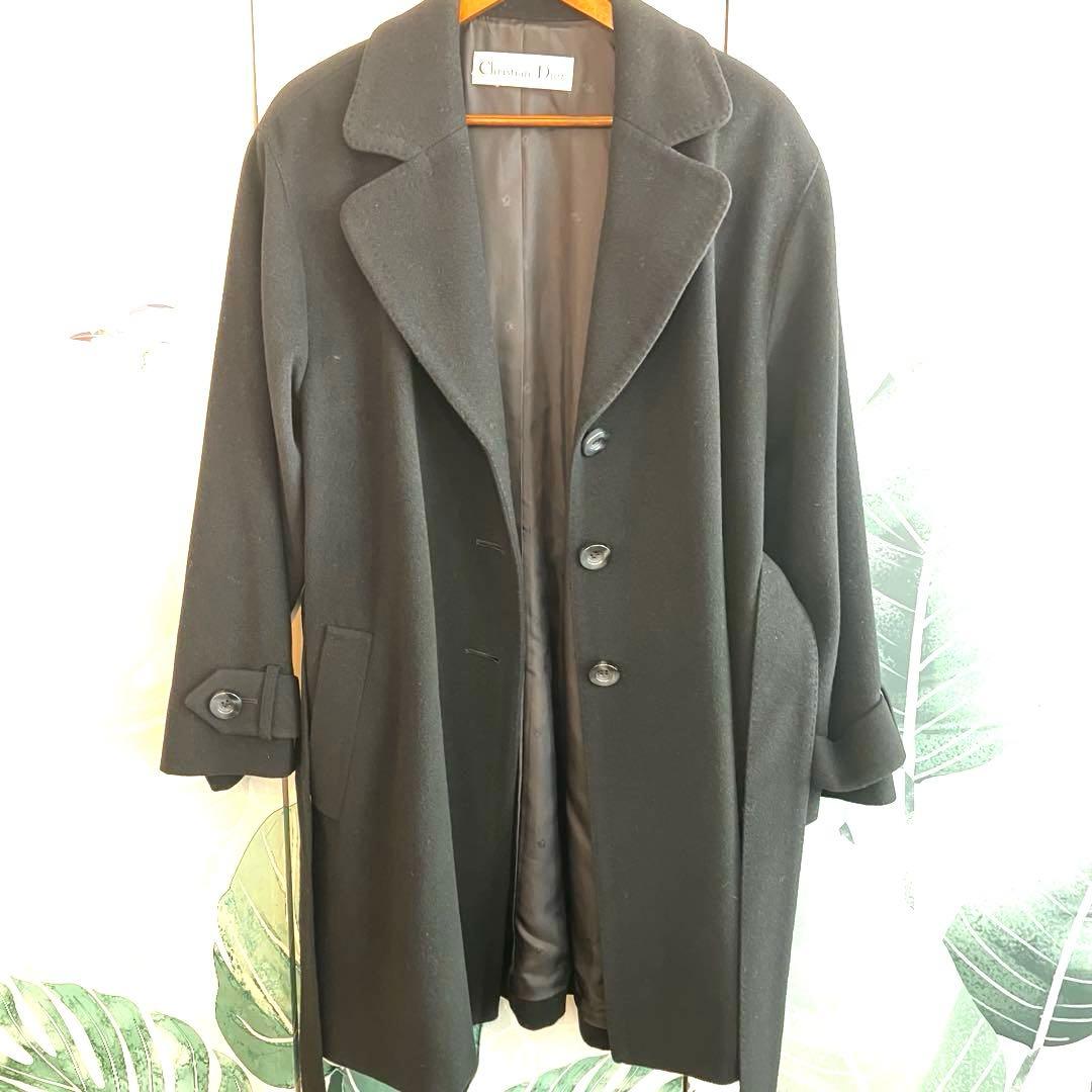 E*u様 Christian Dior ブラック チェスターコート ベルト付き