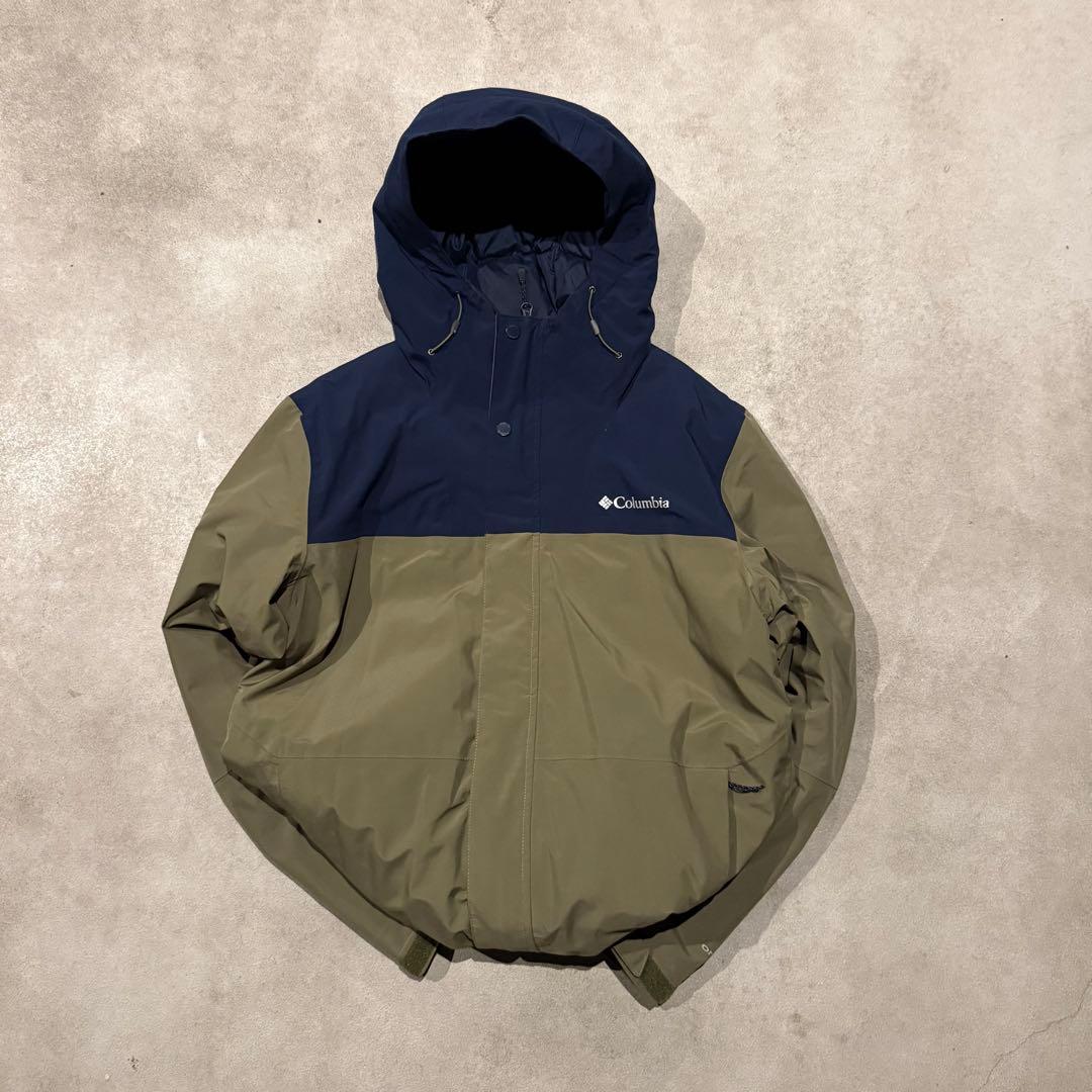 【大人気❗️】極暖！肉厚！columbia 　ダウン　オリーブ　ネイビー　M