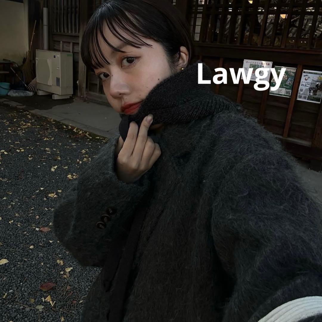 【新品】lawgyラウジーシャギーコートジャケットジャンバーshaggyグレー