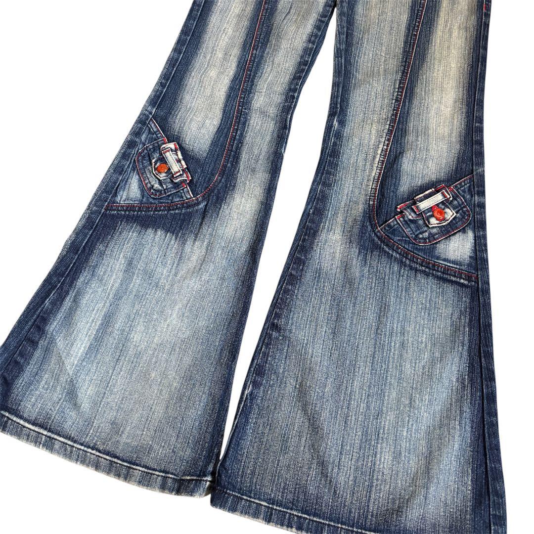 Vintage 00s【Y2K】フレア デニムパンツ グランジ バギー平成ギャル