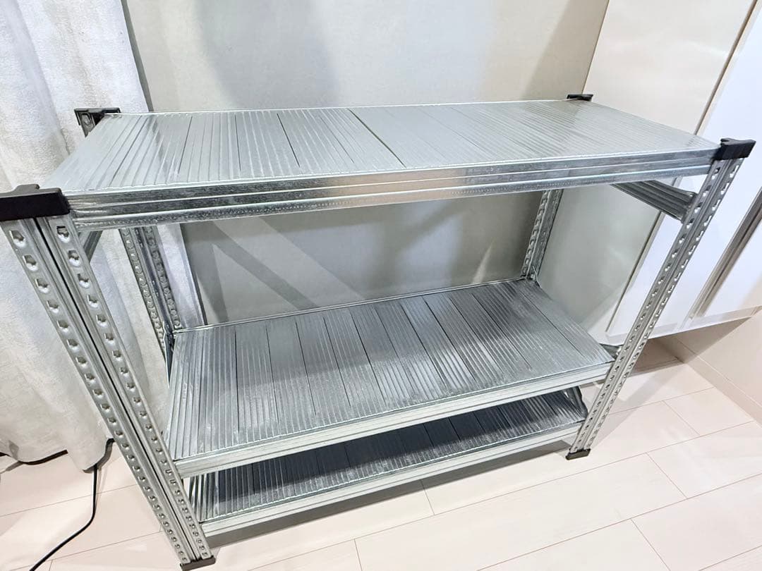 メタルシステム　3段スチールラック　112×91×40cm