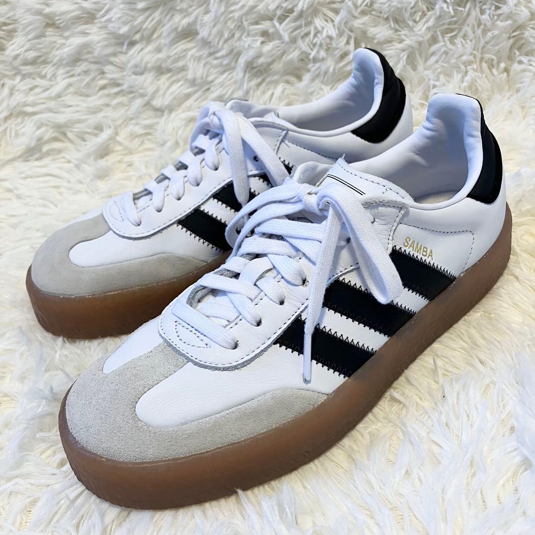 【極美品】アディダス sambae w サンベー サンバ 厚底 ホワイト 25