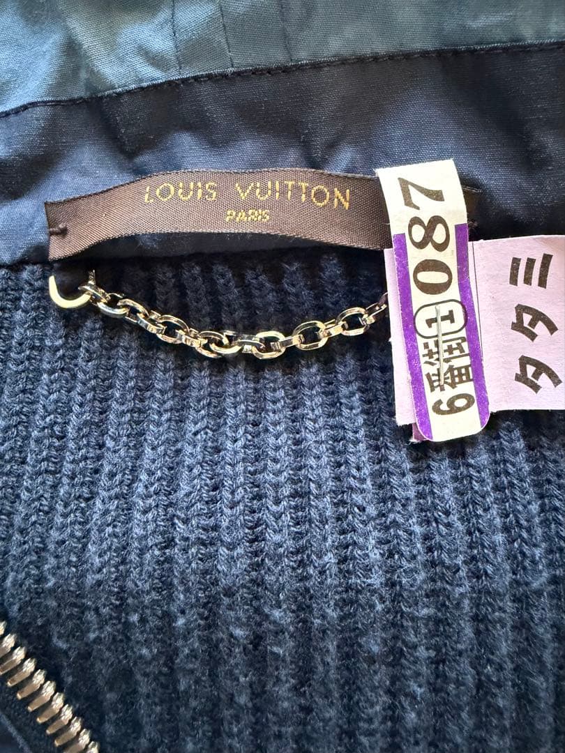 LOUISVUITTON ルイヴィトン ニットパーカー ジャケット ネイビー　M