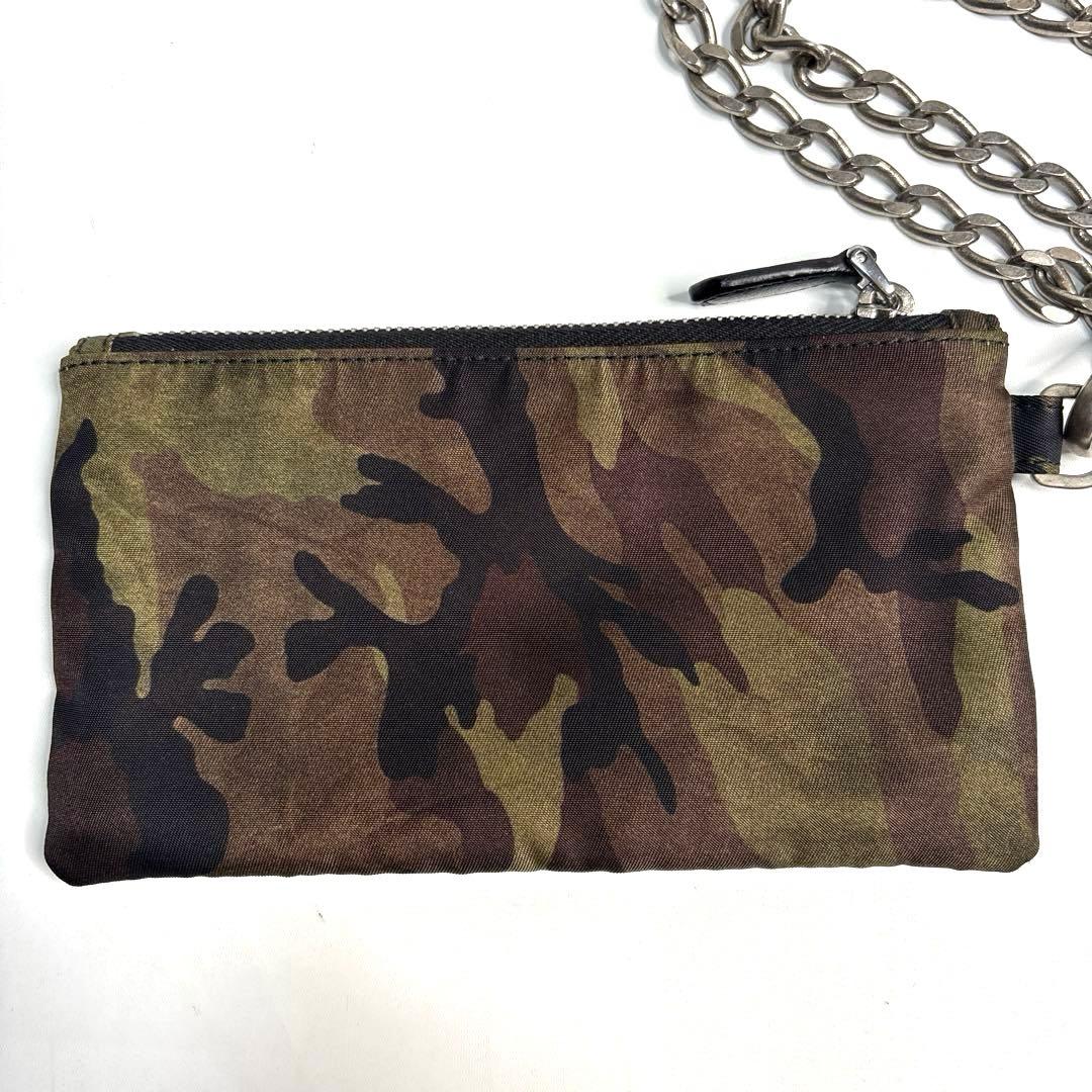 PRADA プラダ ナイロン カモフラ チェーン 財布 小銭入れ ケース