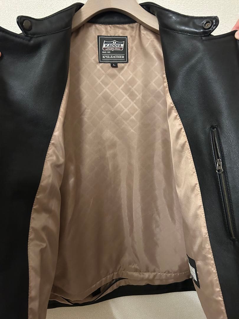美品⭐︎KADOYA ブラック レザージャケット シングルライダース