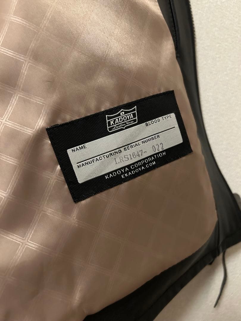 美品⭐︎KADOYA ブラック レザージャケット シングルライダース