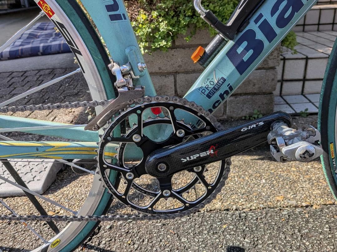 Bianchi ロードバイク 水色とオレンジ