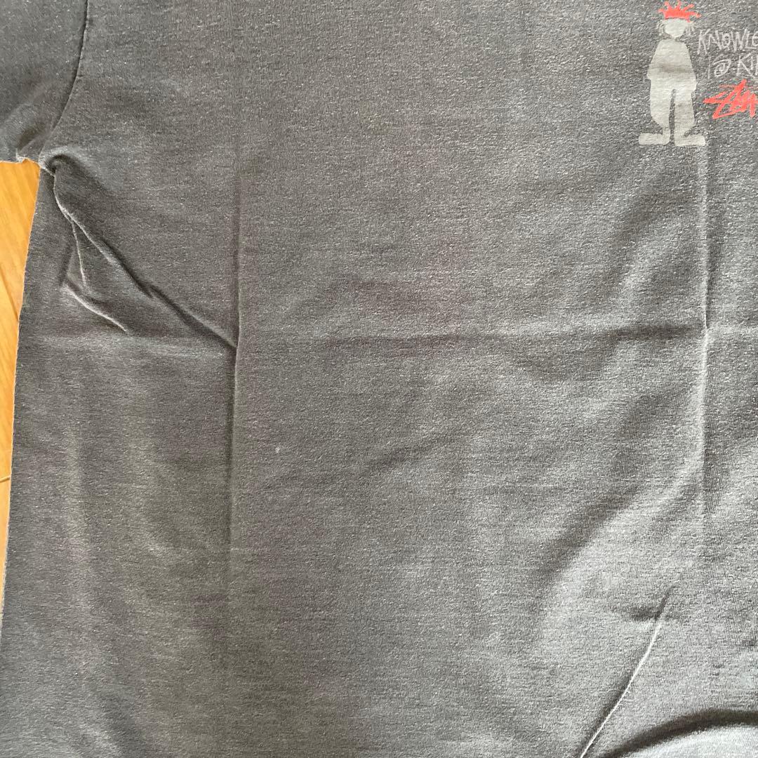 Old Stussy 80年台後期 黒タグ シャドウマン黒色Tシャツ Lサイズ