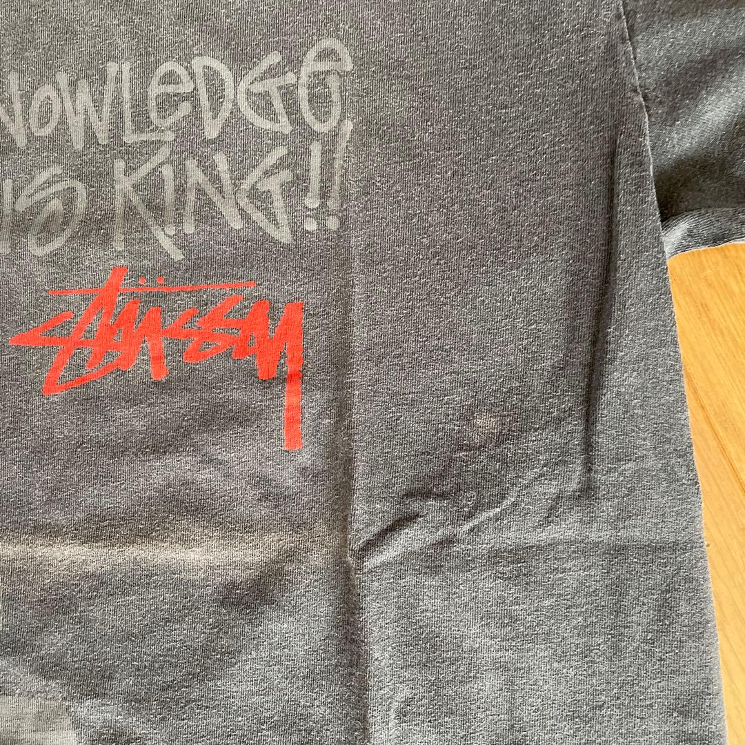 Old Stussy 80年台後期 黒タグ シャドウマン黒色Tシャツ Lサイズ