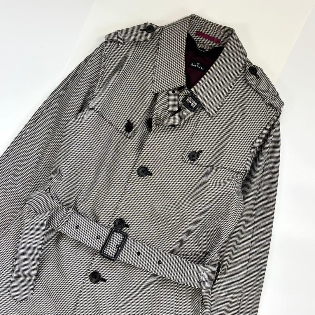 PS Paul Smith カシミヤライナー 千鳥柄 トレンチコート ベルト