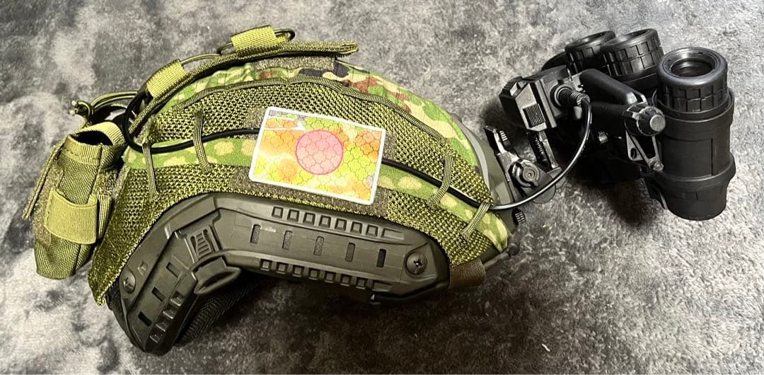 陸自迷彩 Fastヘルメット カバー ナイトビジョン セット