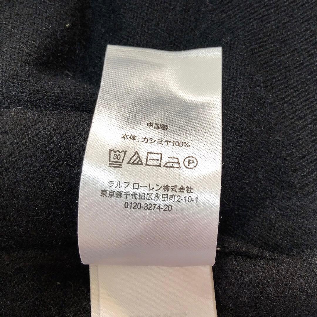 ローレンラルフローレン*カシミヤ100%　長袖セーター　ロゴ　ブラック