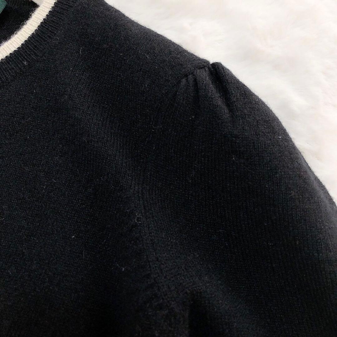 ローレンラルフローレン*カシミヤ100%　長袖セーター　ロゴ　ブラック