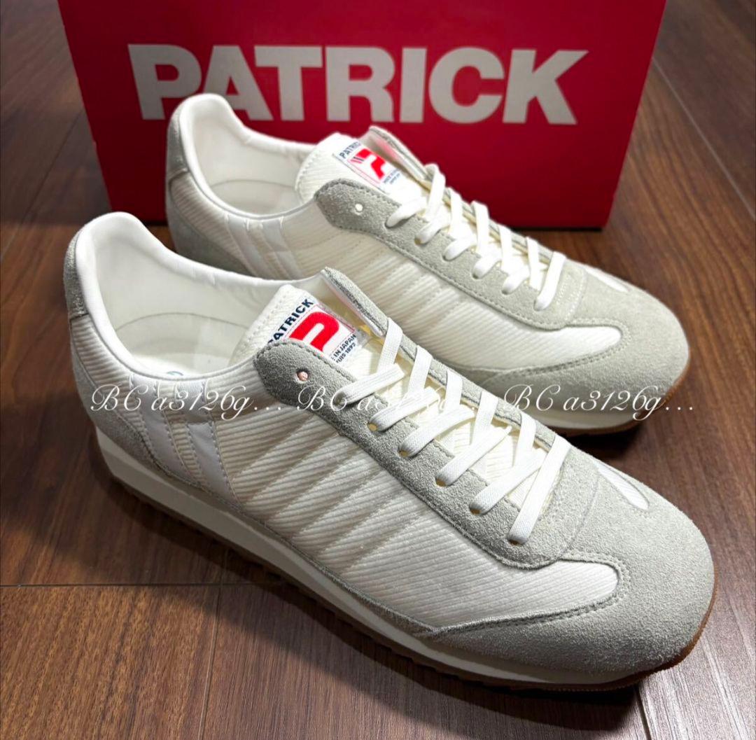 PATRICK 24.5cm 39 WHTマラソン 高級コットン定価17600円