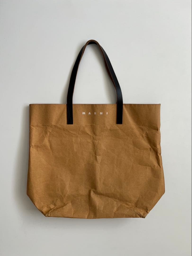 バッグ MARNI CELLULOSE PAPER SHOPPING TOTE BAG