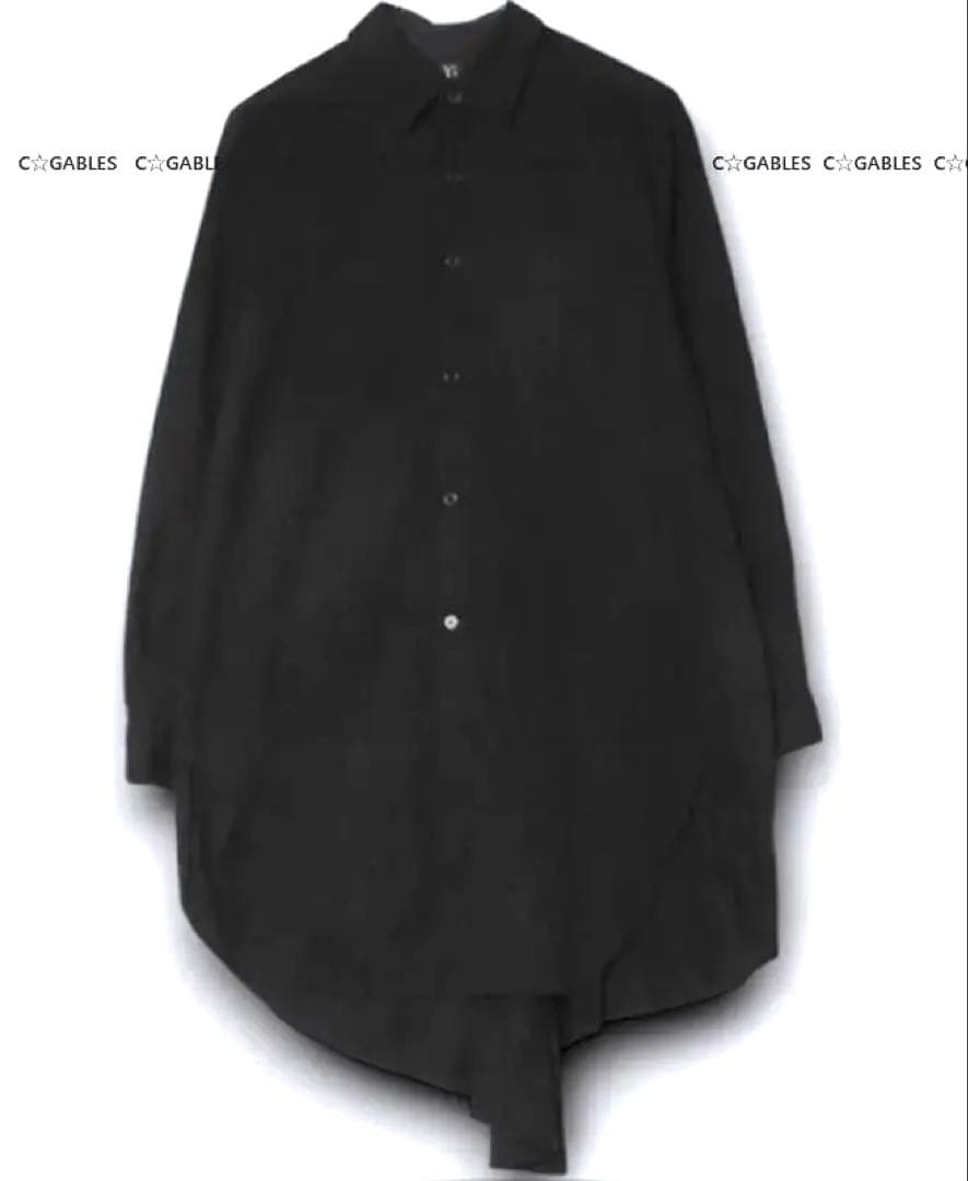 Y's ワイズ　前後アシンメトリー　バックドレープシャツ　ヨウジヤマモト