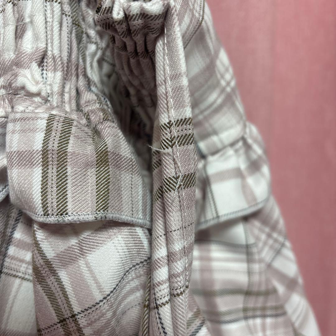 はしごリボンツイードティアードスカパン(ピンク)