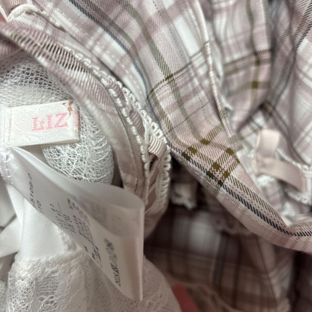 はしごリボンツイードティアードスカパン(ピンク)